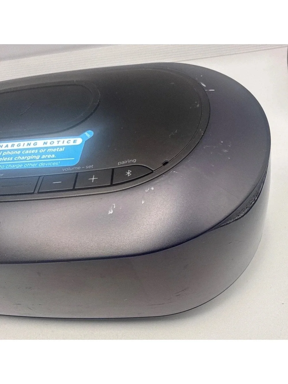 iHome Digital Alarm Clock with Wireless Charging and Bluetooth Speaker